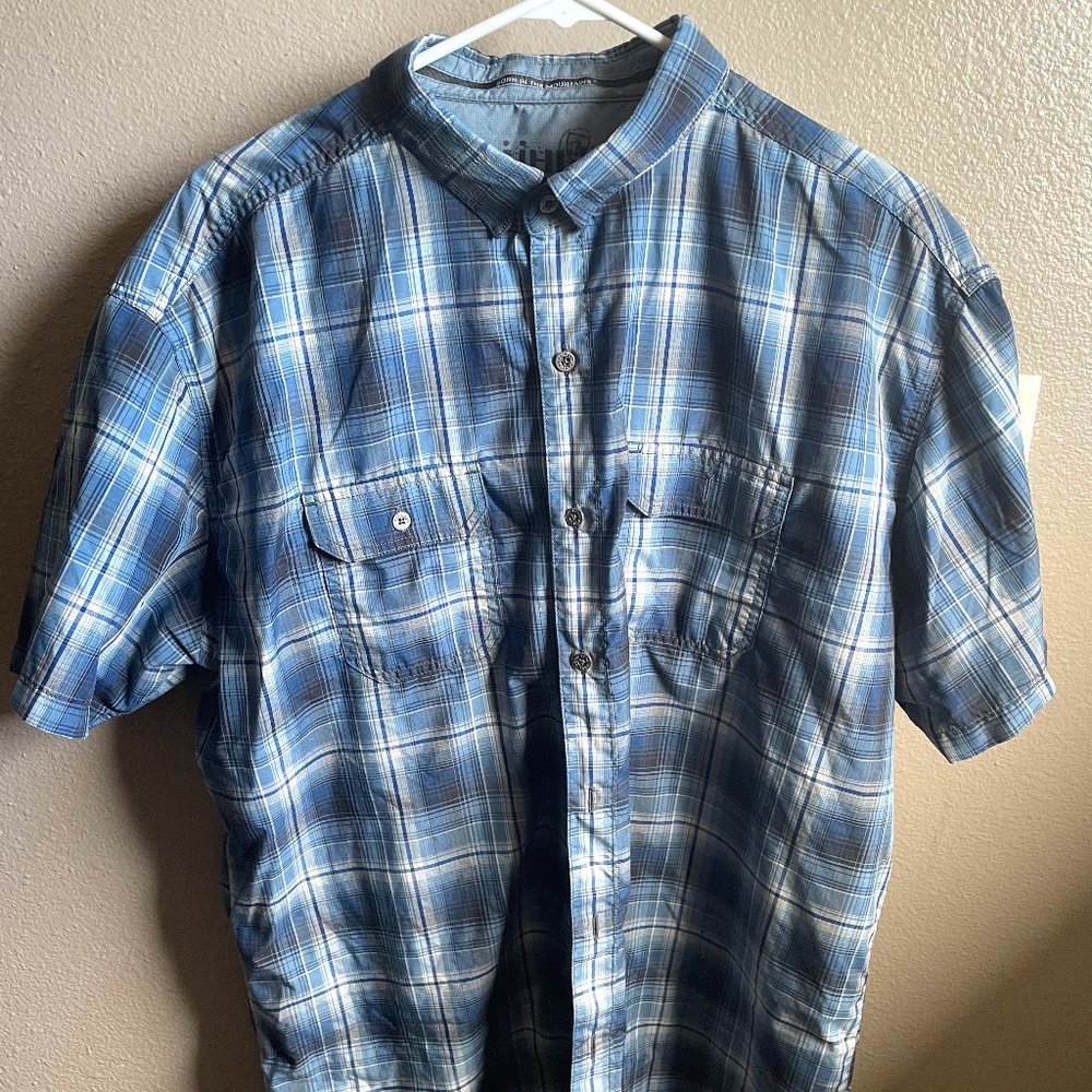 Kuhl RESPONSE Short Sleeve - Blue/White Plaid (XL)